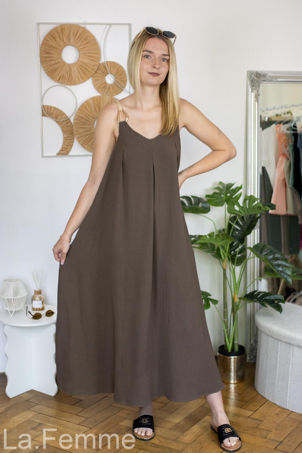 Dámské Maxi šaty Serena, brown