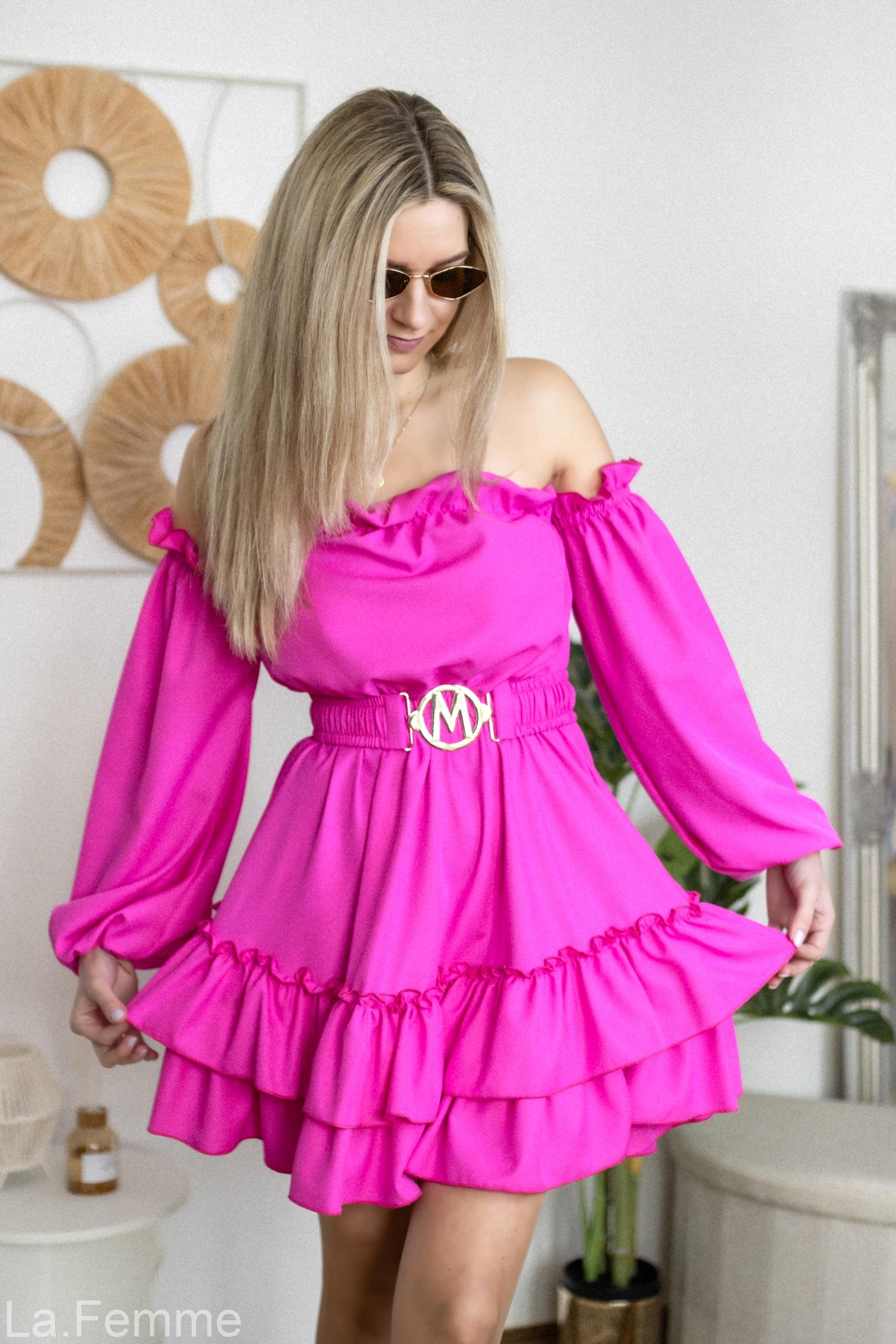 Šaty Carmen, pink