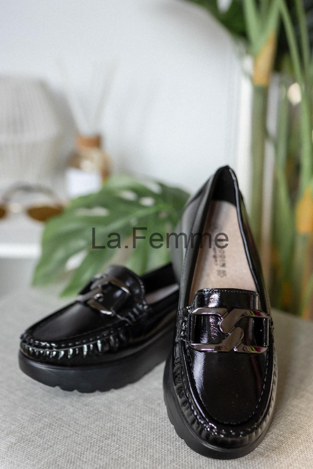 Elegantní dámské mokasíny, black