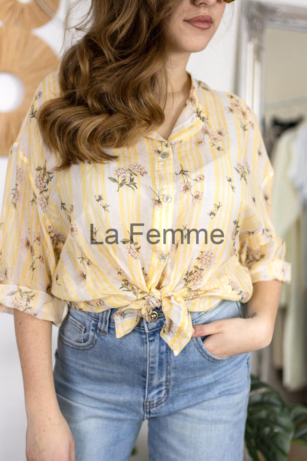 Dámská květovaná košile Katherine, yellow