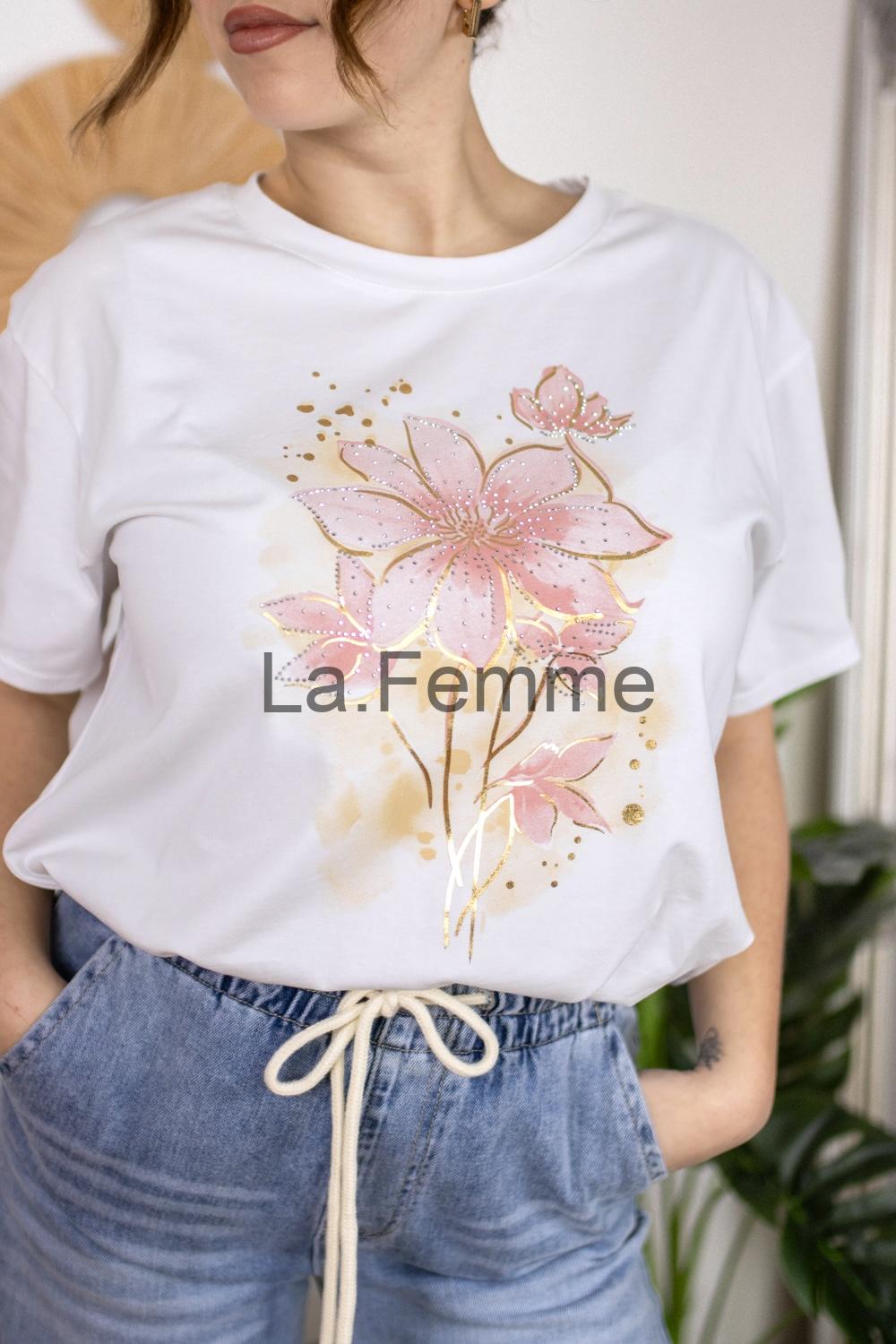 Dámské tričko Flower Vibe, white