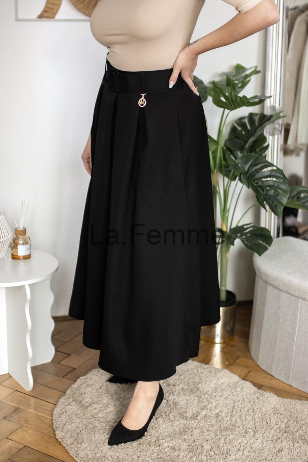 Dámská elegantní midi sukně, black