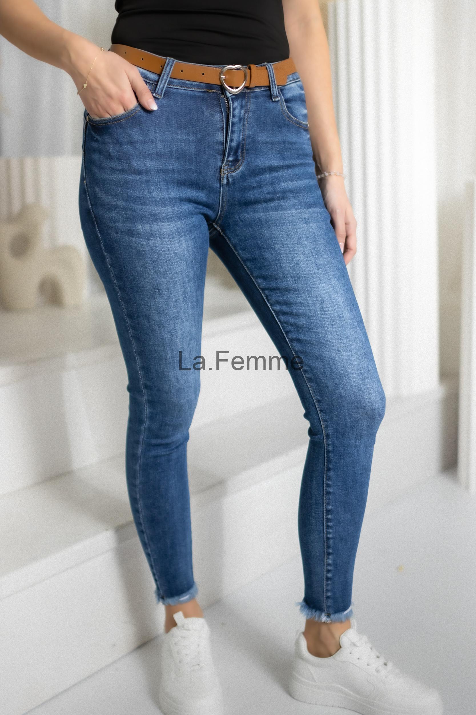 Dámské Skinny džíny push up - tmavě modré