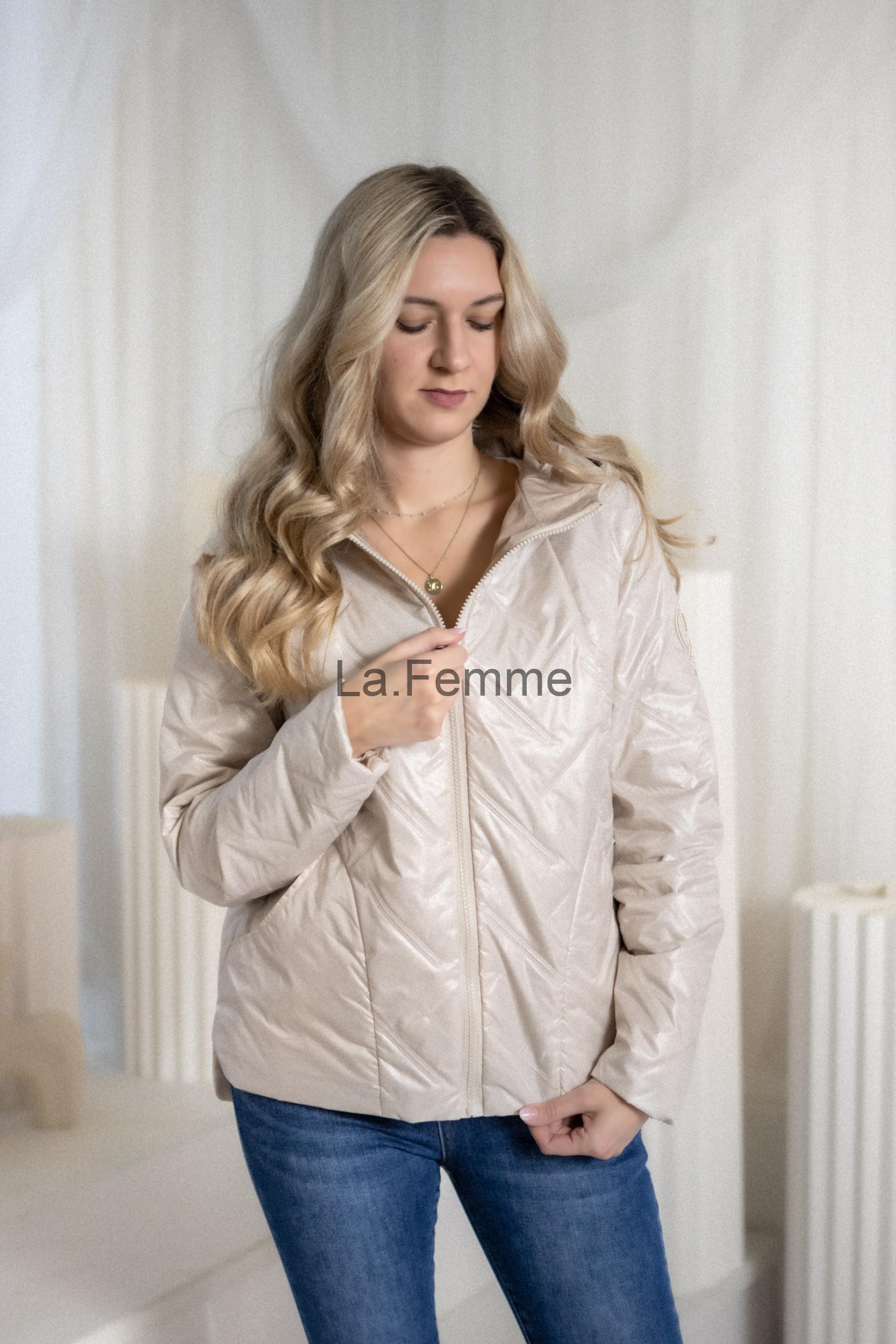 Prošívaná dámská bunda Stay, Creme