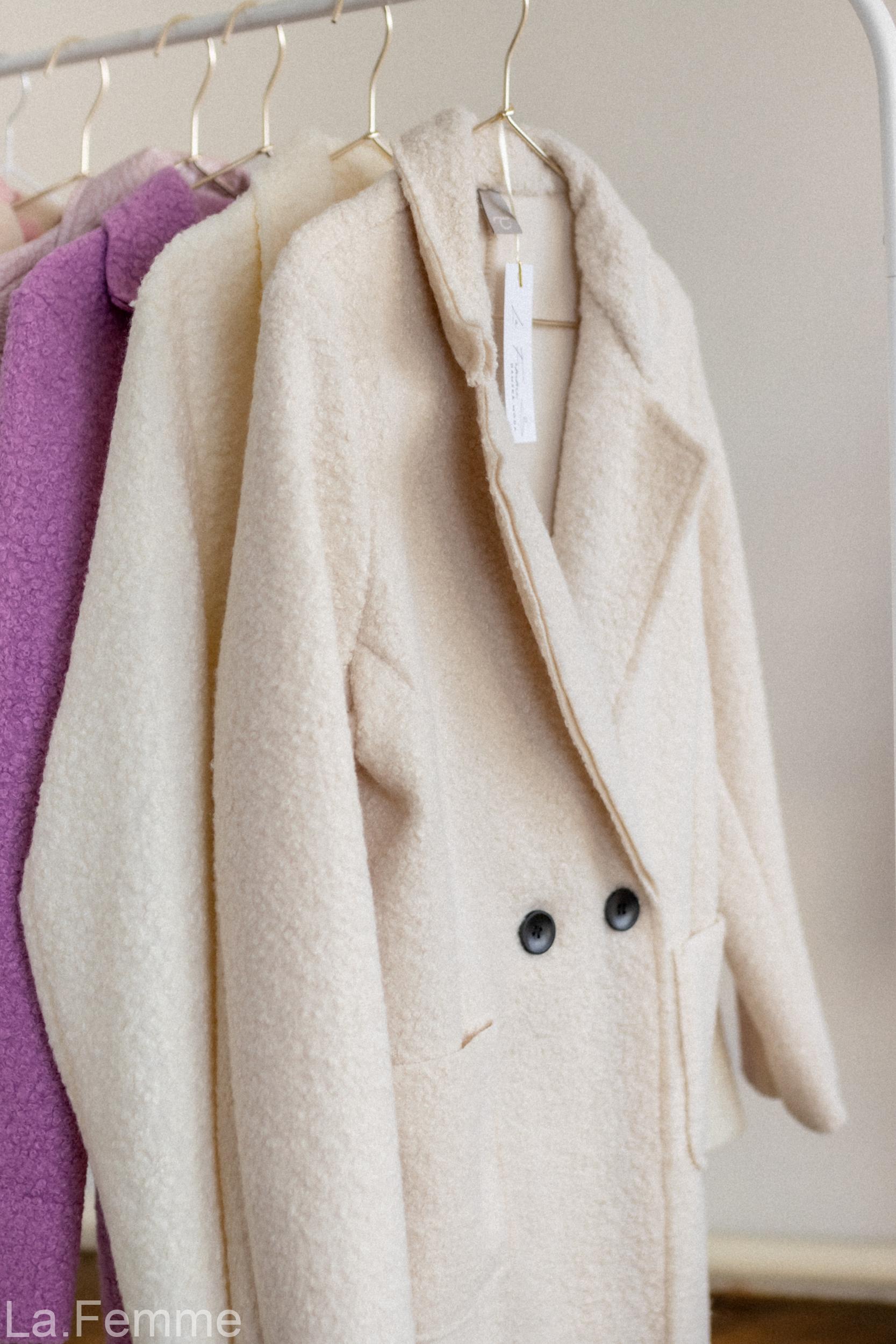 Beránkový kabátek Isabel, beige