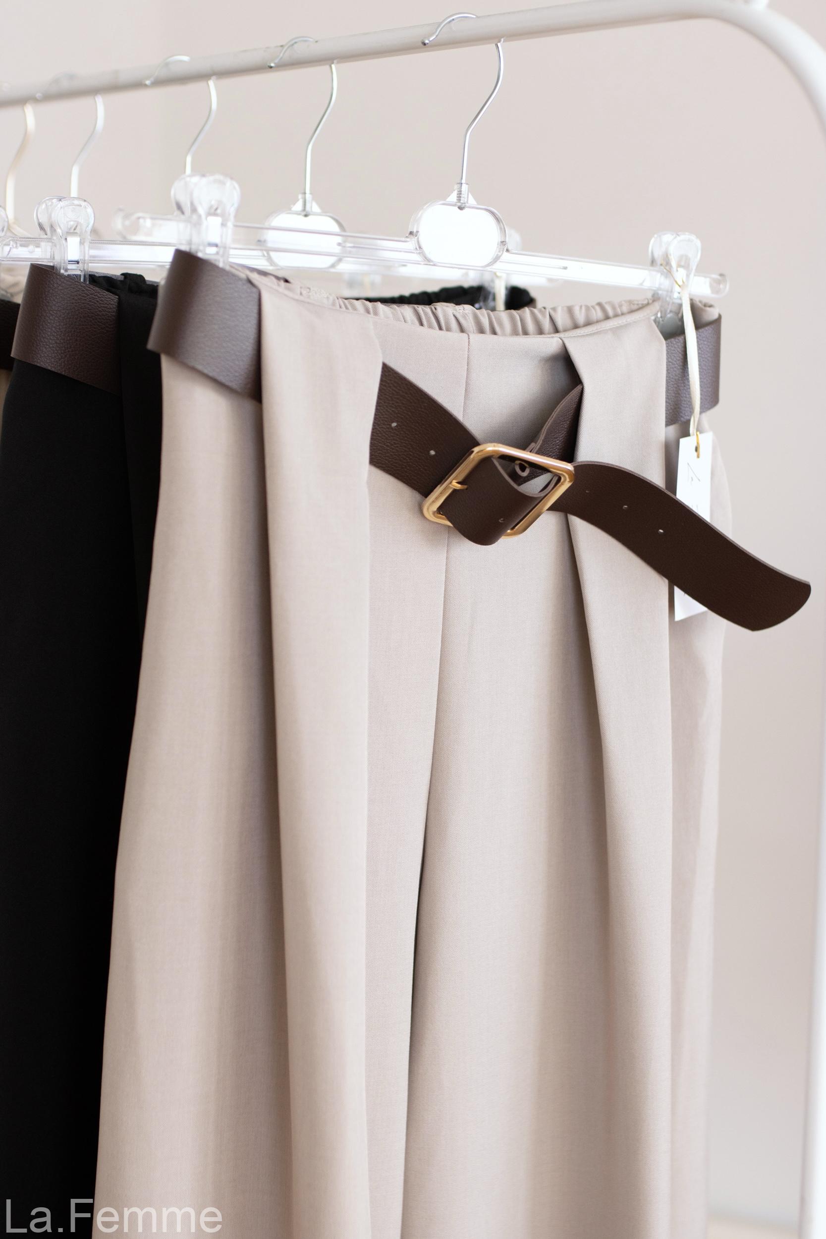 elegantní kalhoty wide leg, beige