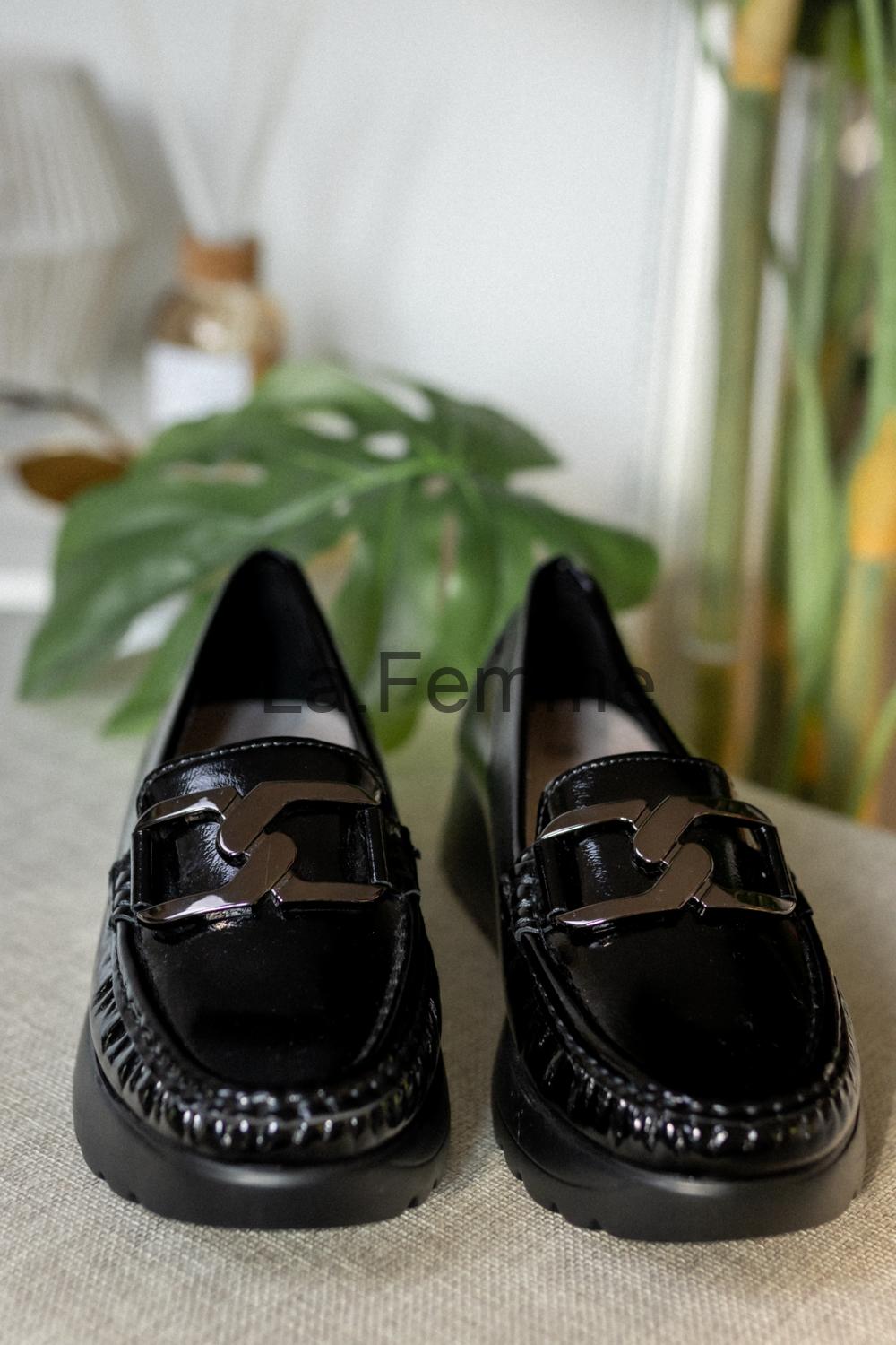 Elegantní dámské mokasíny, black