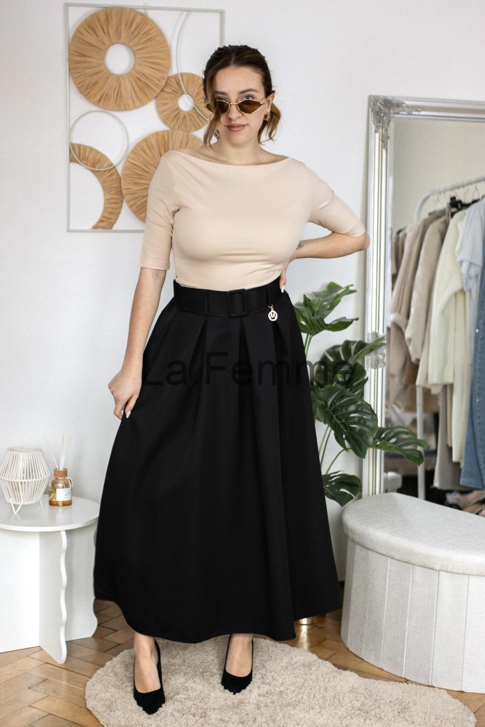 Dámská elegantní midi sukně, black