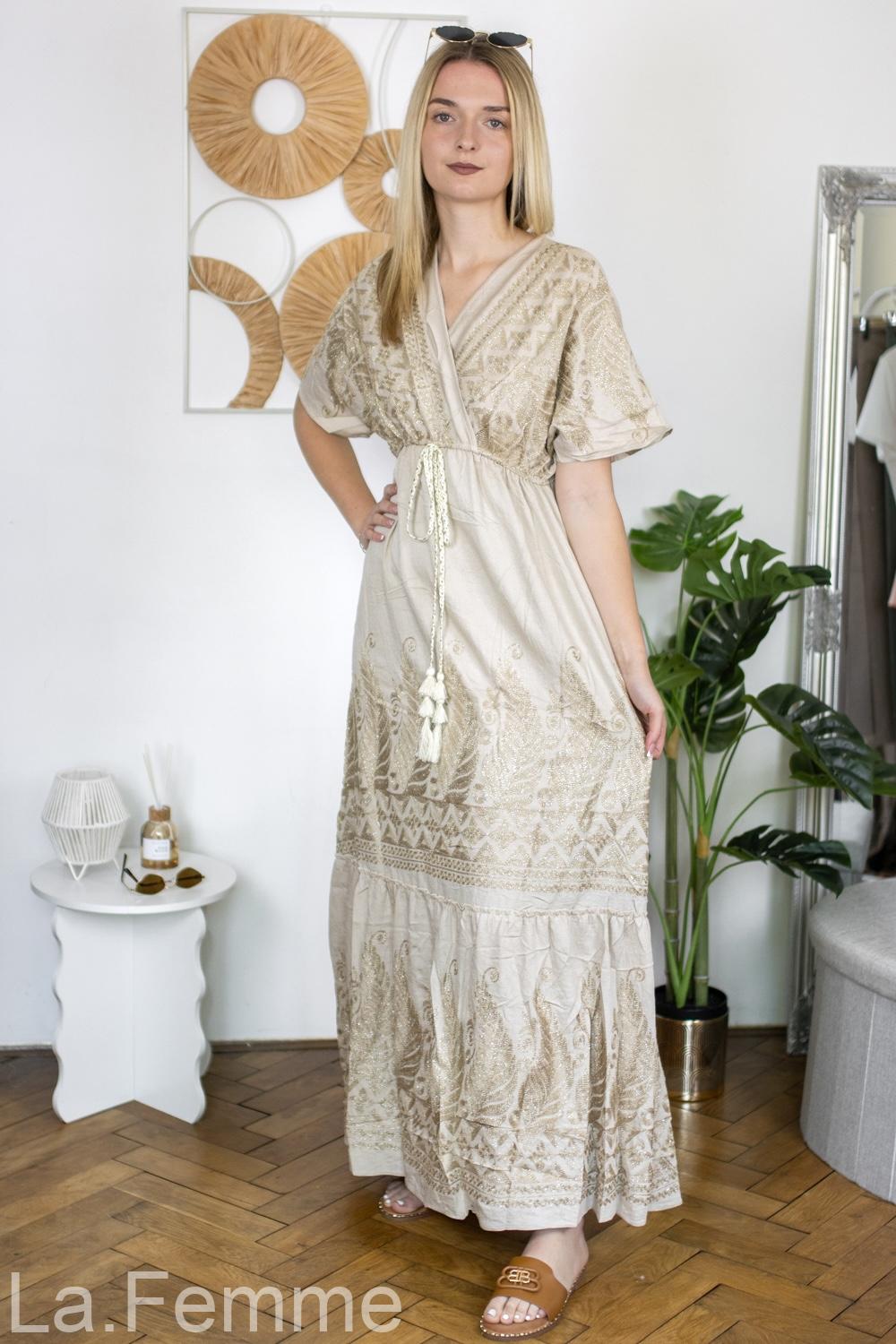 Dámské Maxi šaty Athena, beige