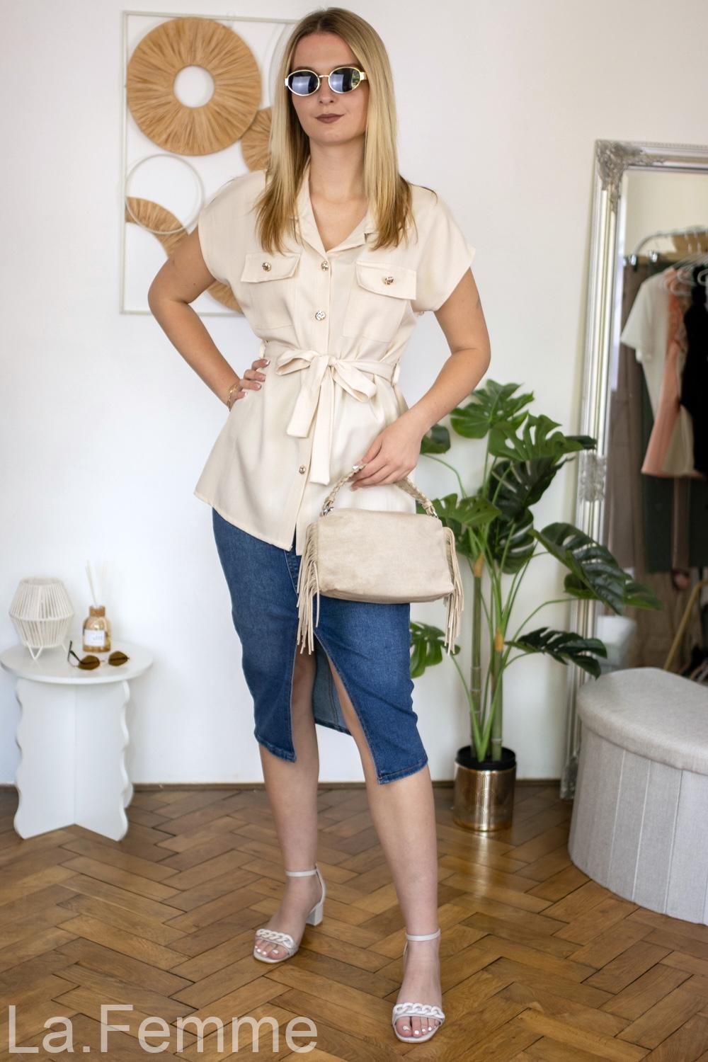 Dámská košilová vesta Daisy, beige