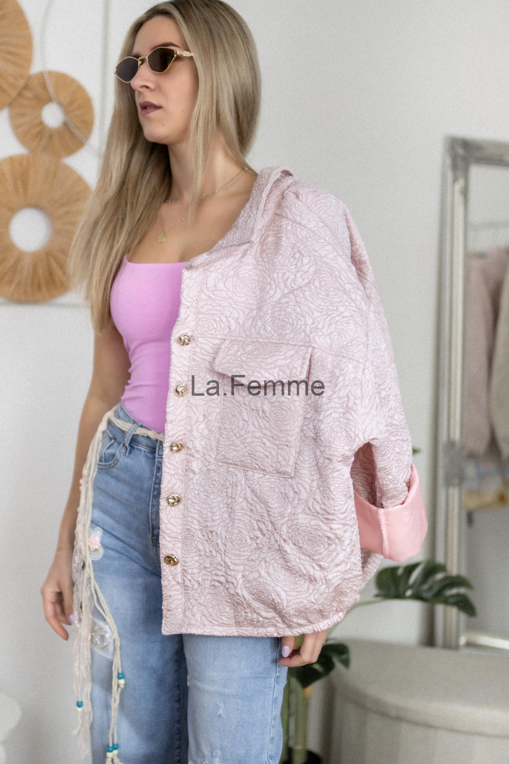 Košilová bunda Rosalia, pink