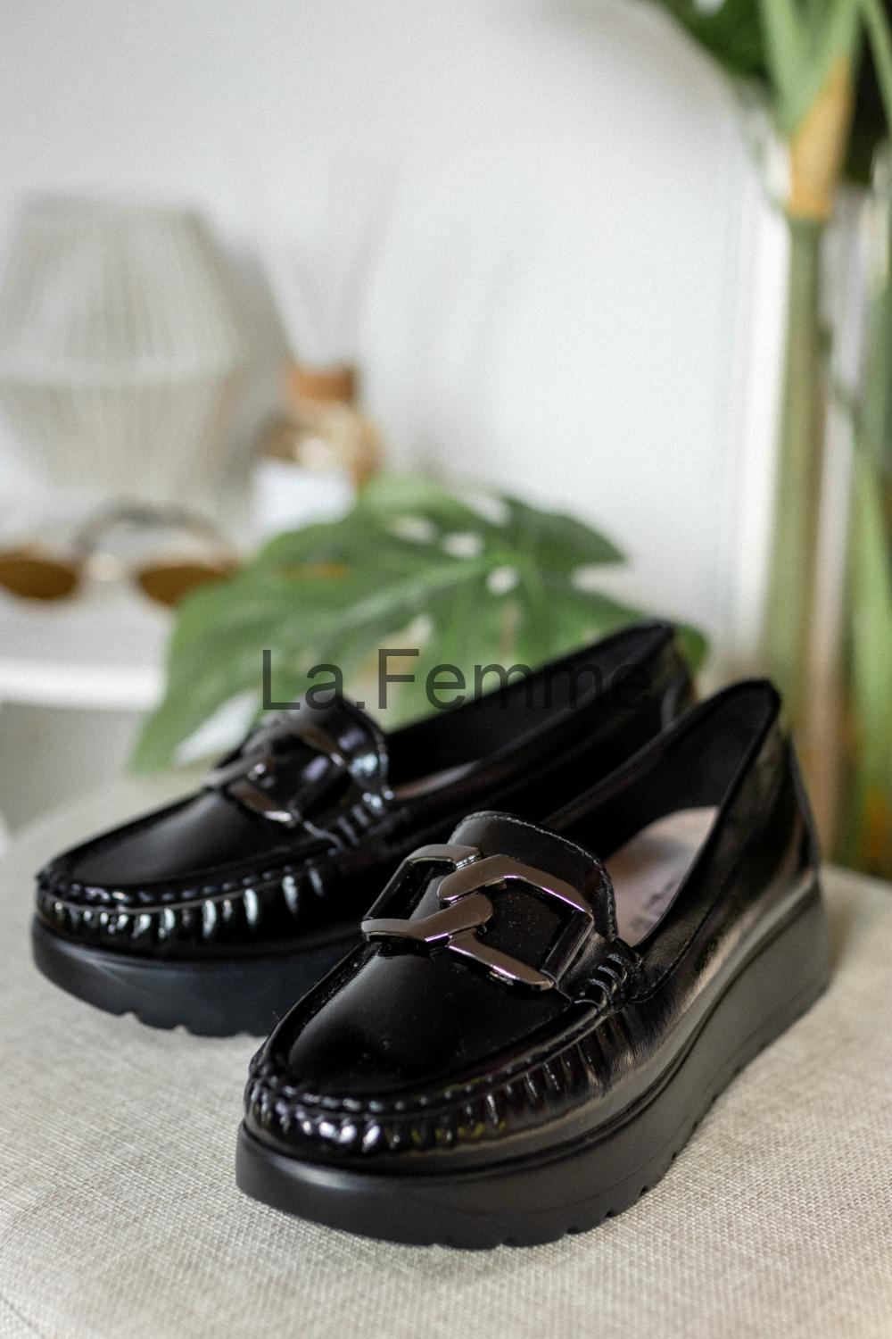 Elegantní dámské mokasíny, black