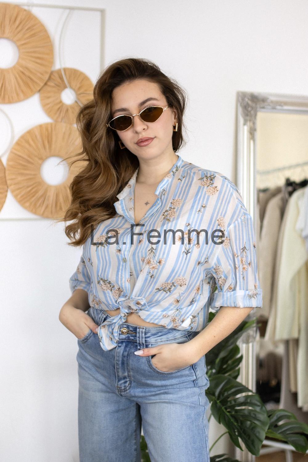 Dámská květovaná košile Katherine, blue