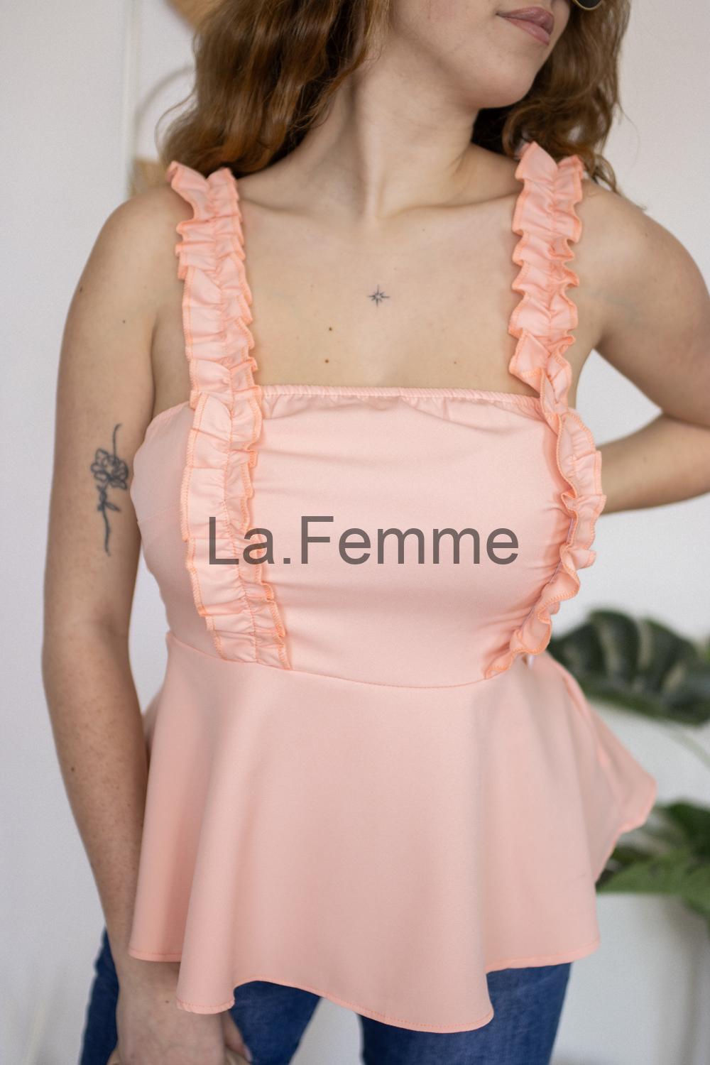 Dámský top Sienna, salmon pink