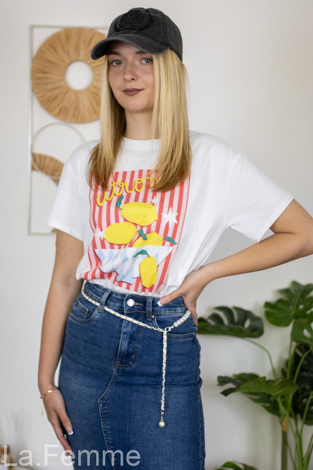 Dámské tričko Lemon, white