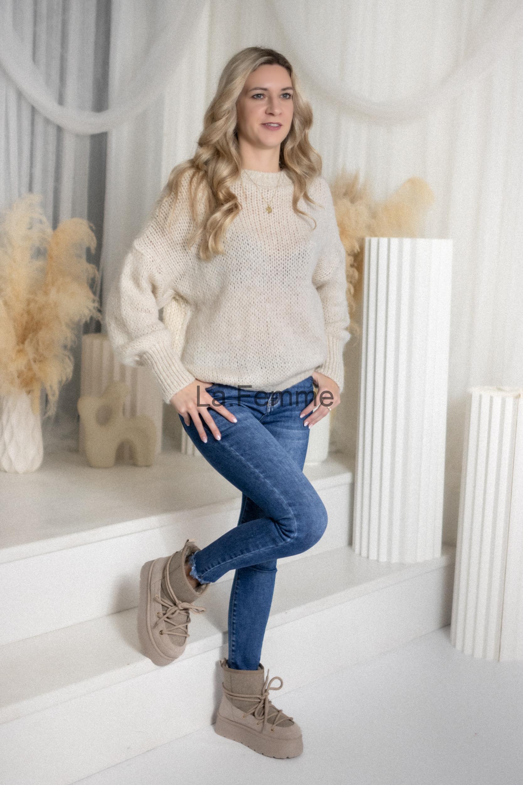 Mohérový dámský svetr Lola, Beige