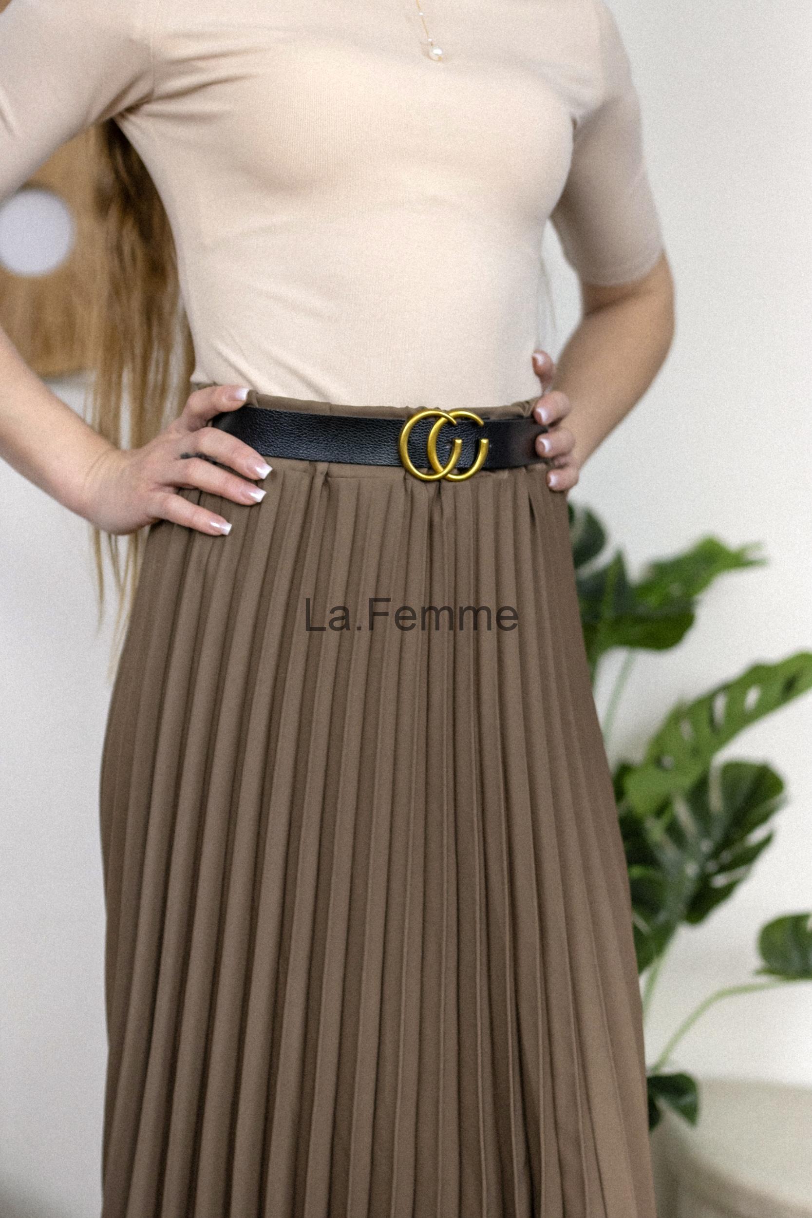 Plísovaná sukně, brown