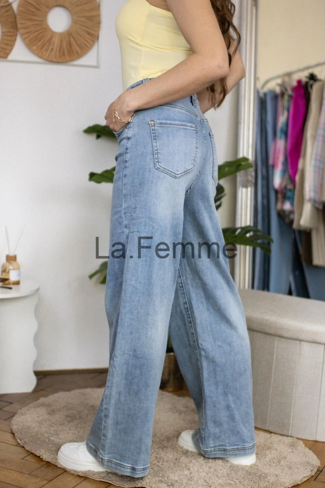 Dámské Džíny wide leg Mary, světle modré