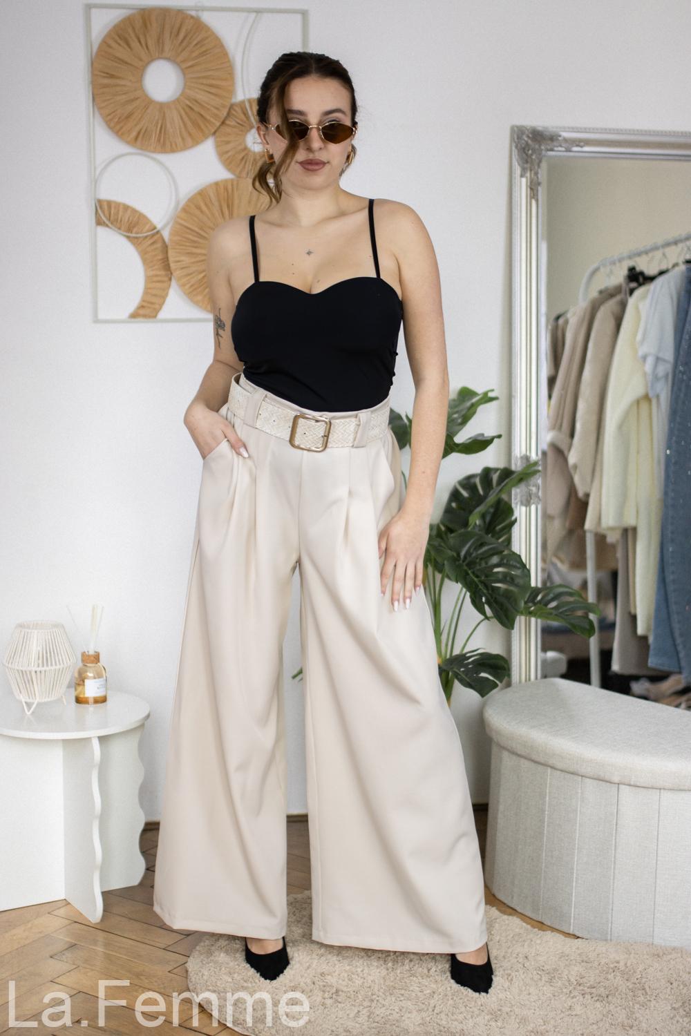 Dámská elegantní kalhoty Seline, beige