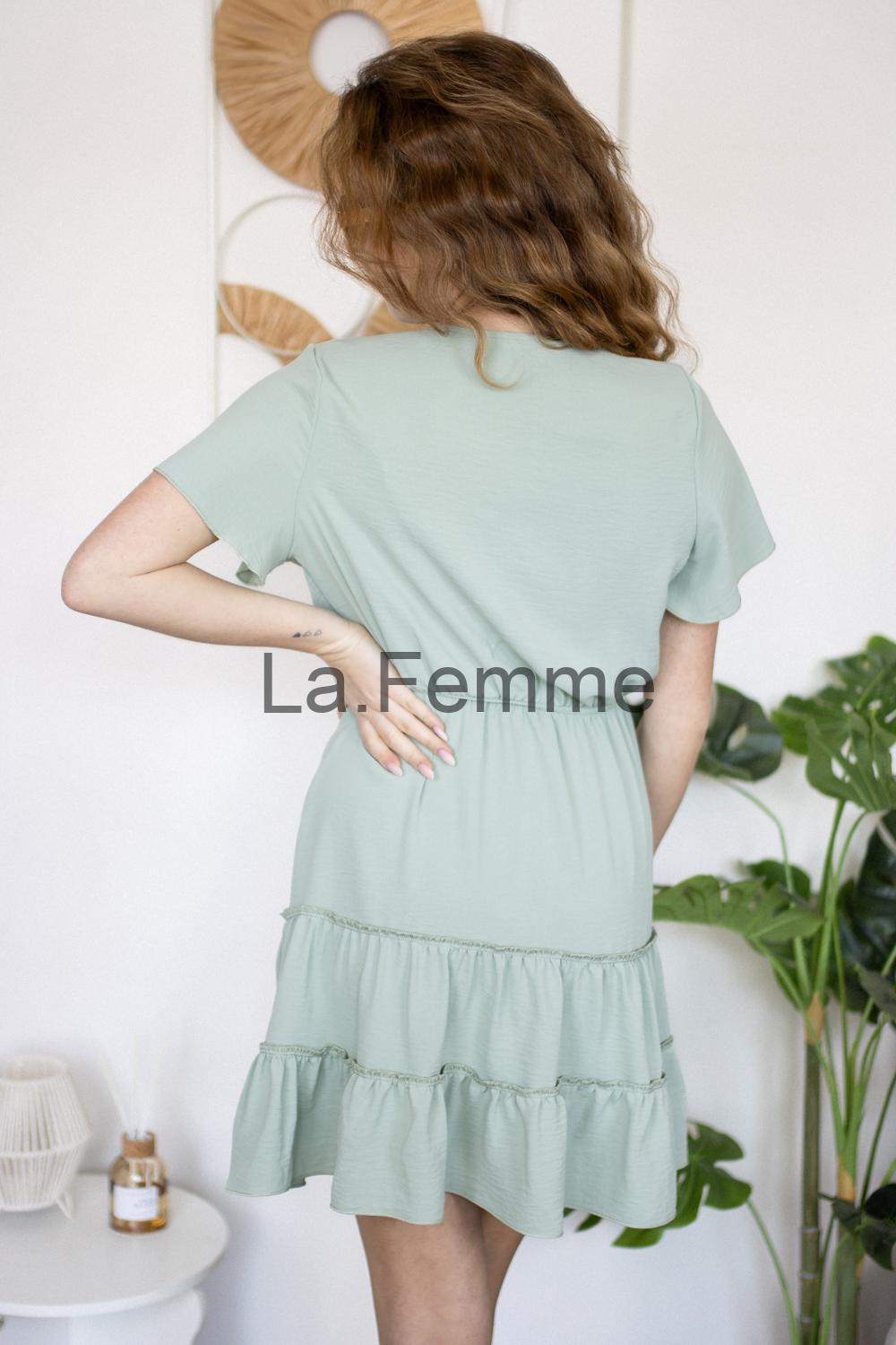 Dámské volánkové šaty Amalia, sage green