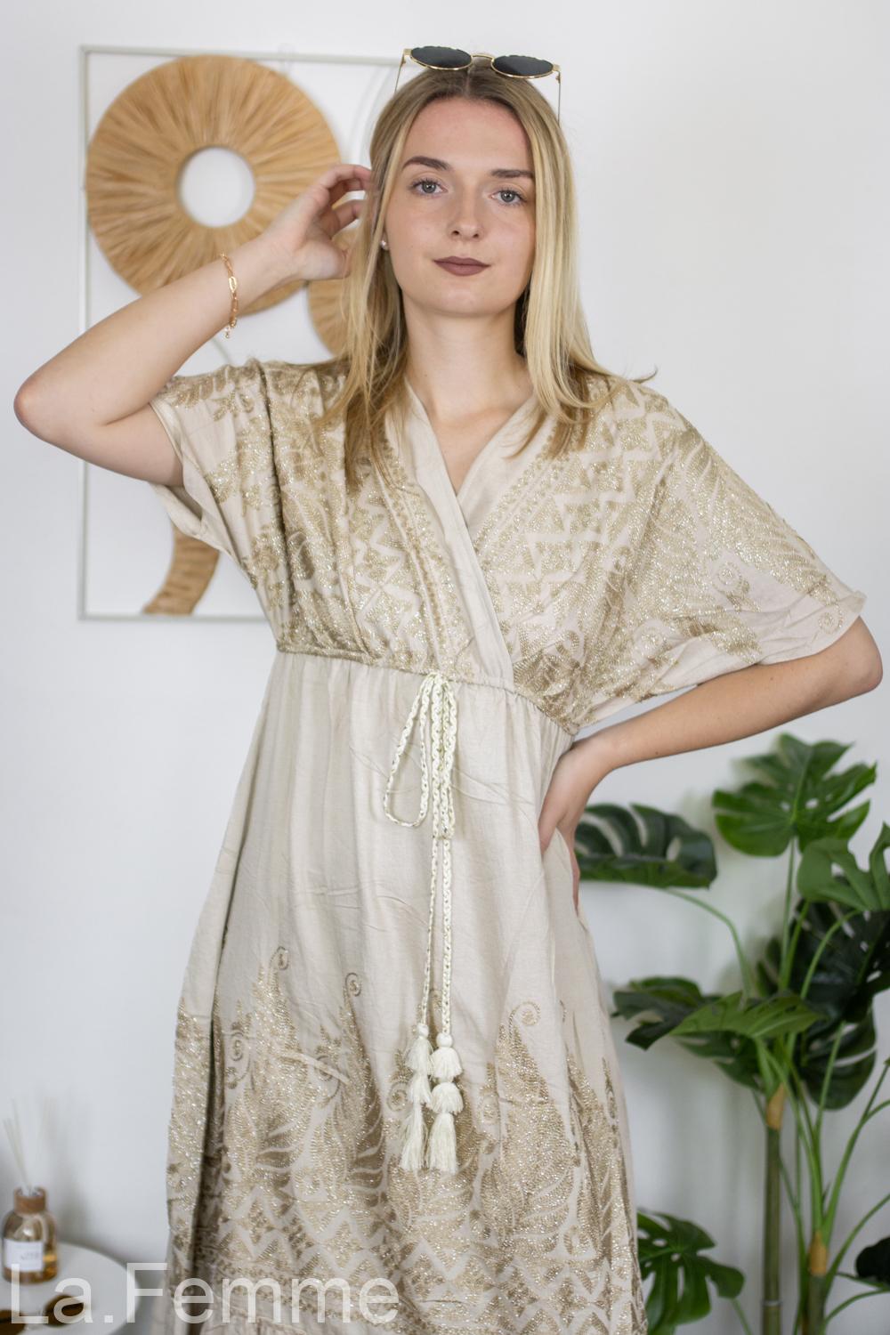 Dámské Maxi šaty Athena, beige