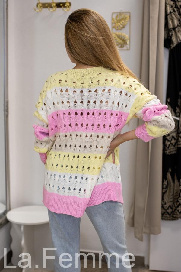 Dámský svetr Layla, pink/yellow