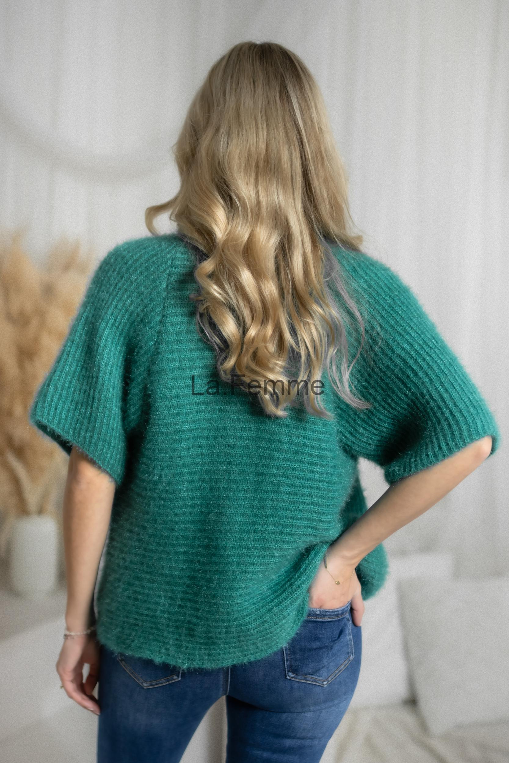 Krátký pletený kardigan, Green