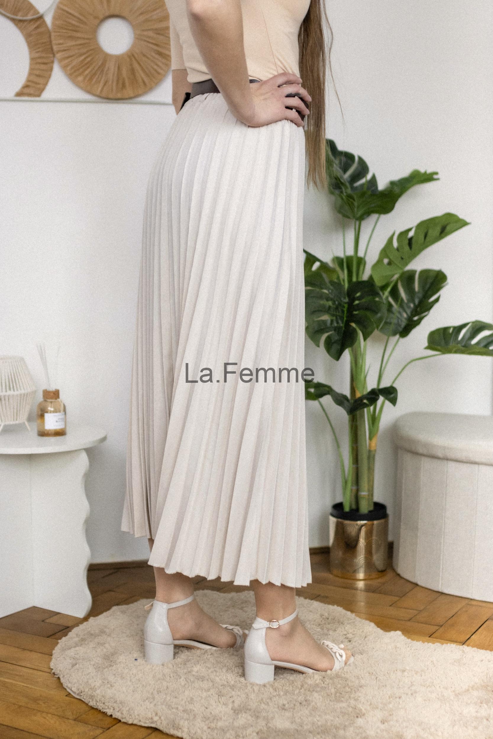 Plísovaná sukně, beige