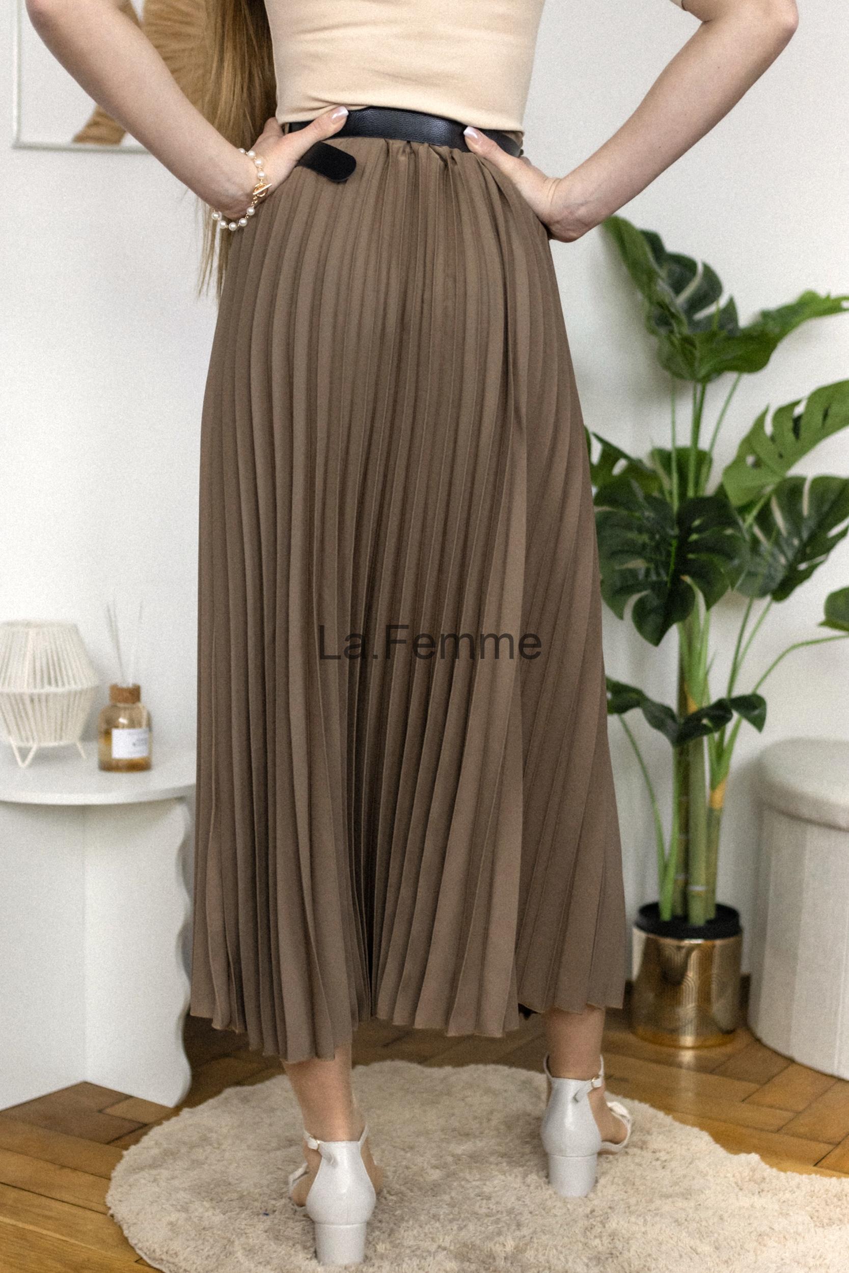 Plísovaná sukně, brown