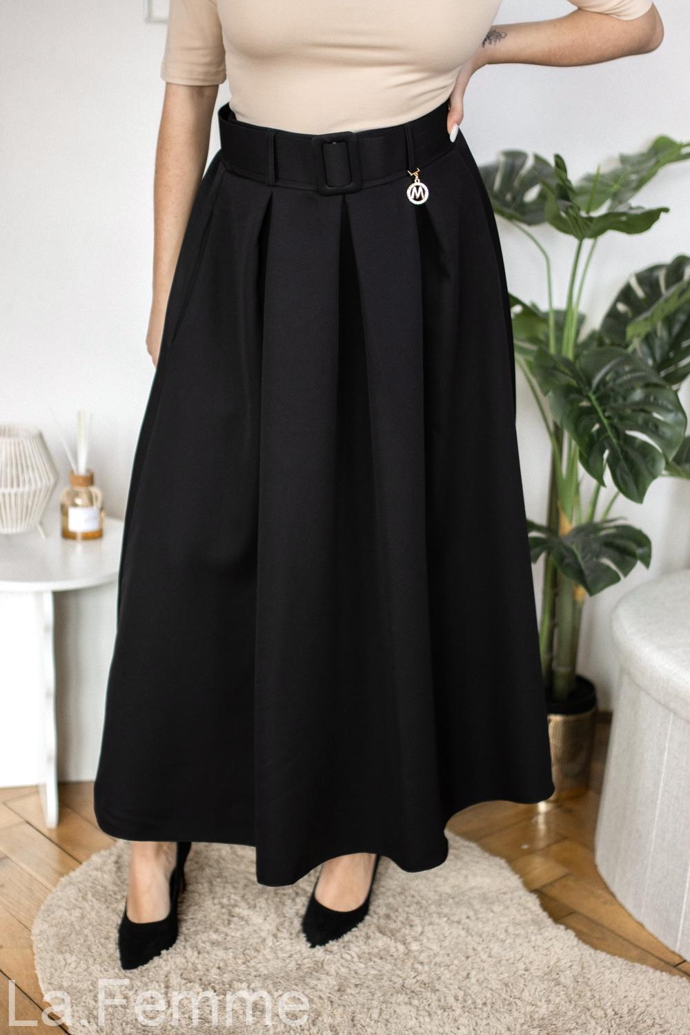 Dámská elegantní midi sukně, black