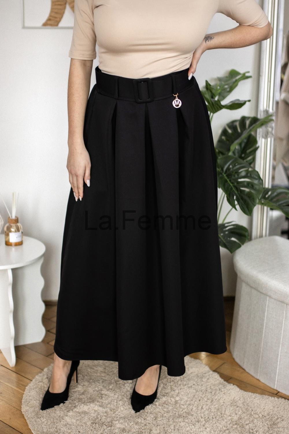 Dámská elegantní midi sukně, black