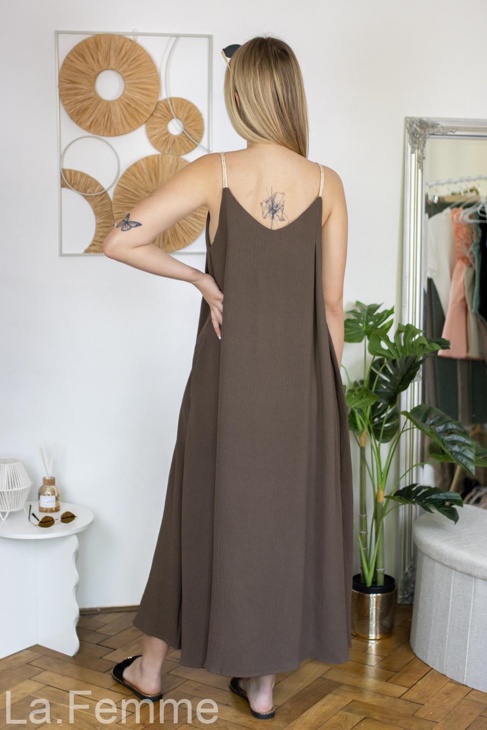 Dámské Maxi šaty Serena, brown