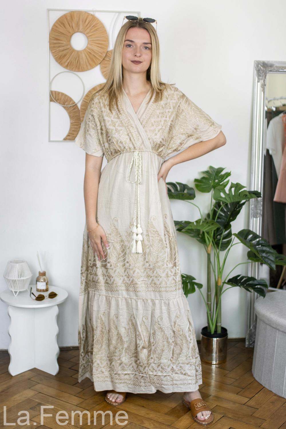 Dámské Maxi šaty Athena, beige