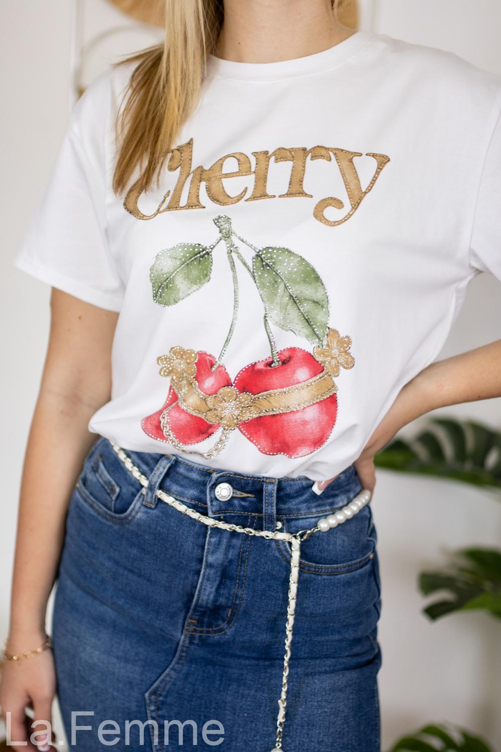 Dámské tričko Cherry, white