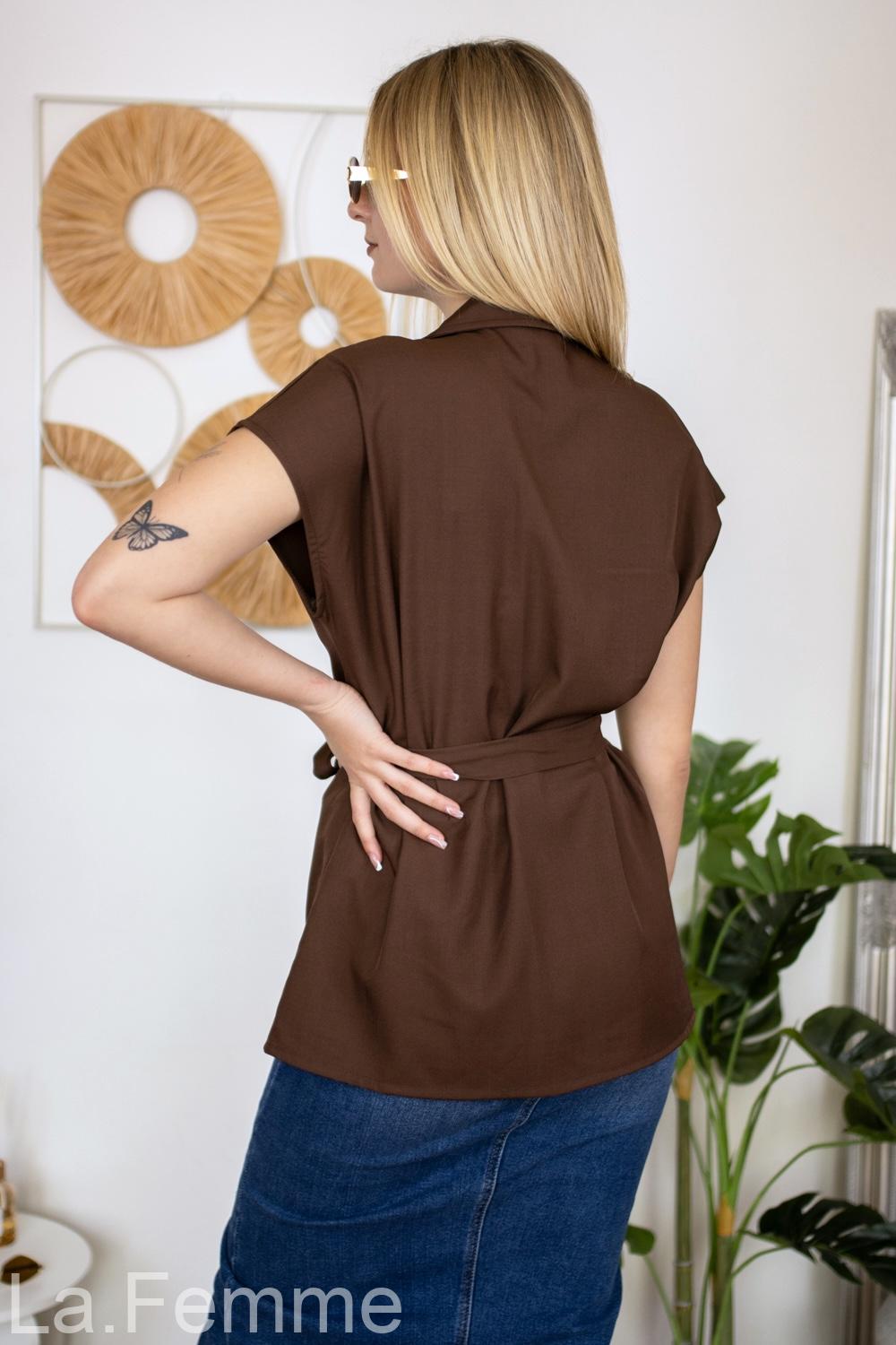 Dámská košilová vesta Daisy, brown