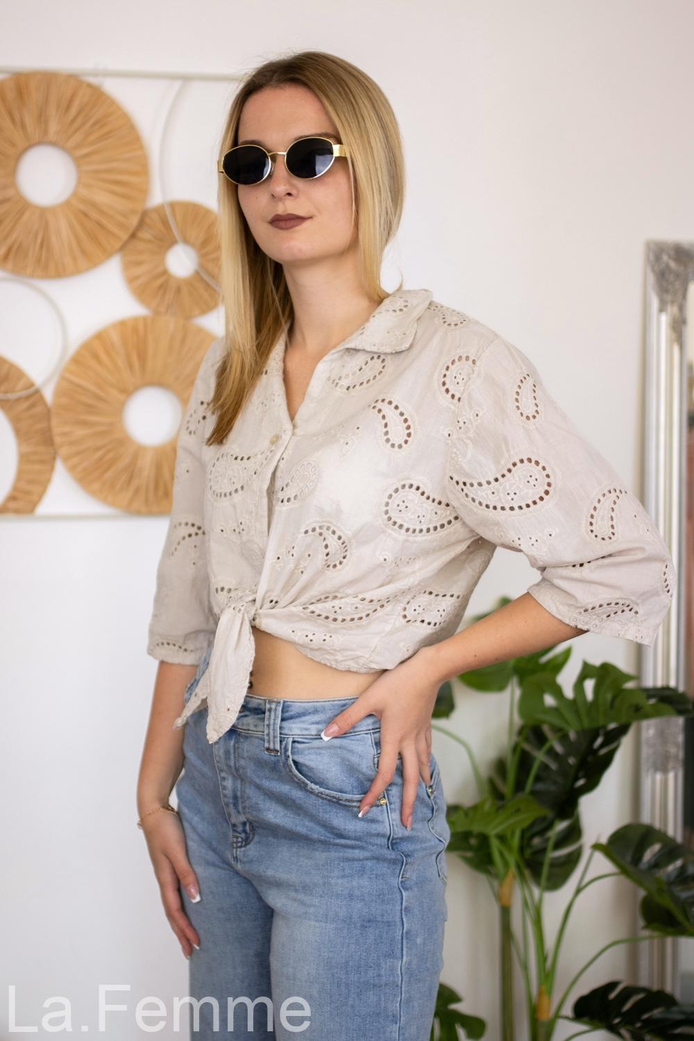 Dámská krátká košile Juliette, beige