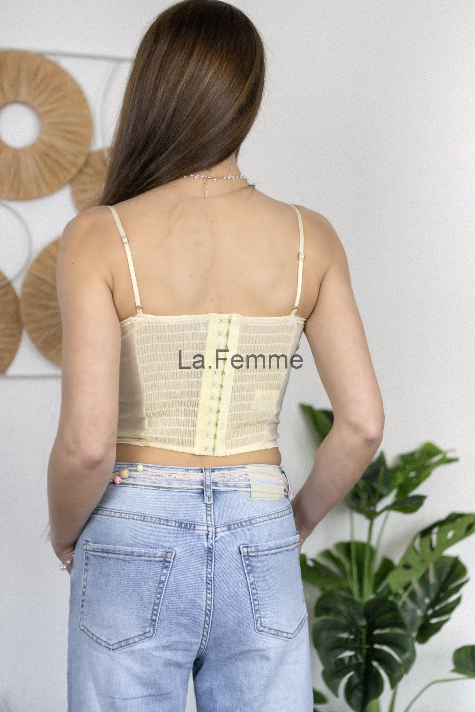 Korzetový top Melissa, yellow