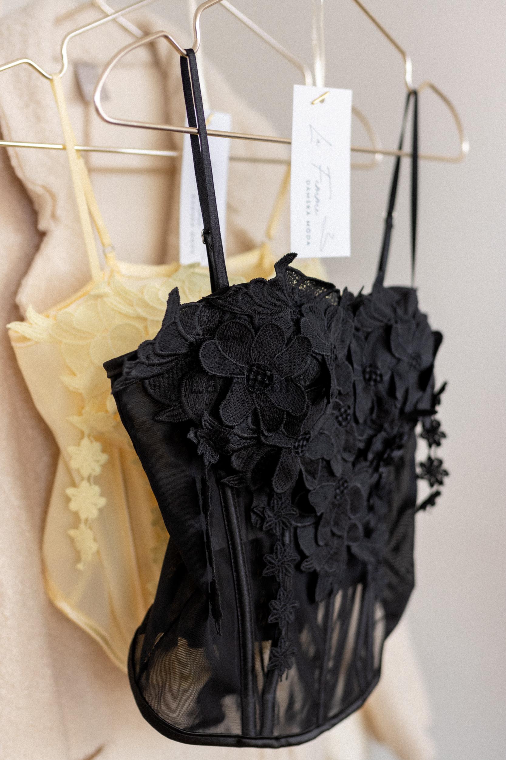 Korzetový top Melissa, black