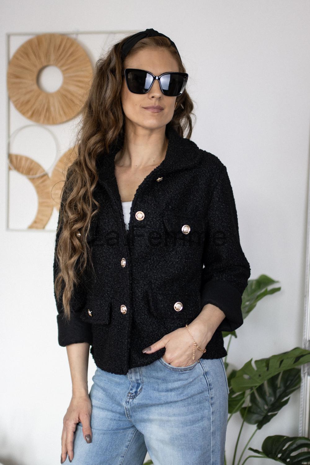 Košilová bunda Ellisa, black