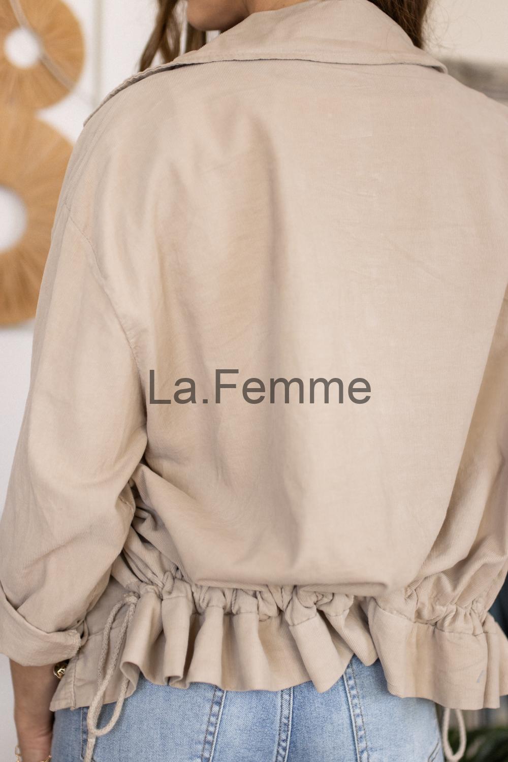 Dámská manšestrová bundička, beige