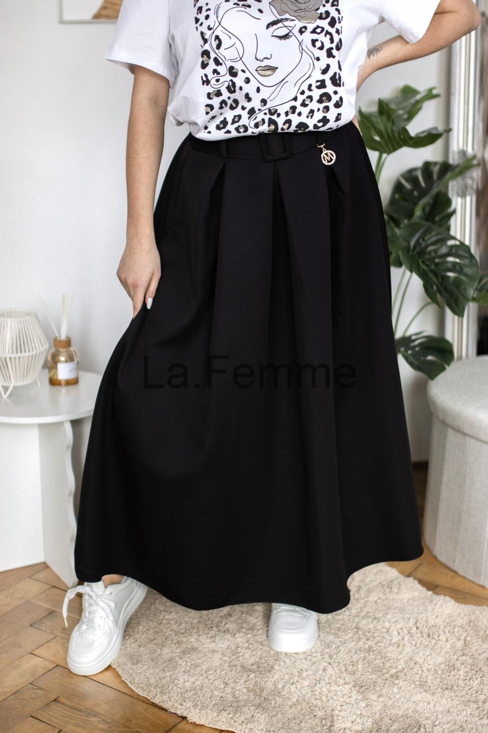 Dámská elegantní midi sukně, black