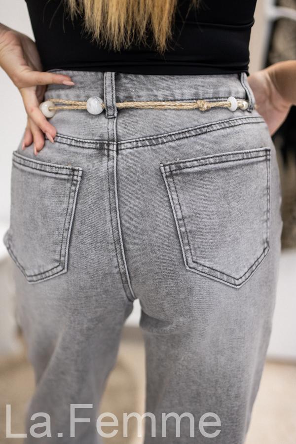 Dámské Džíny wide leg Mary, šedé