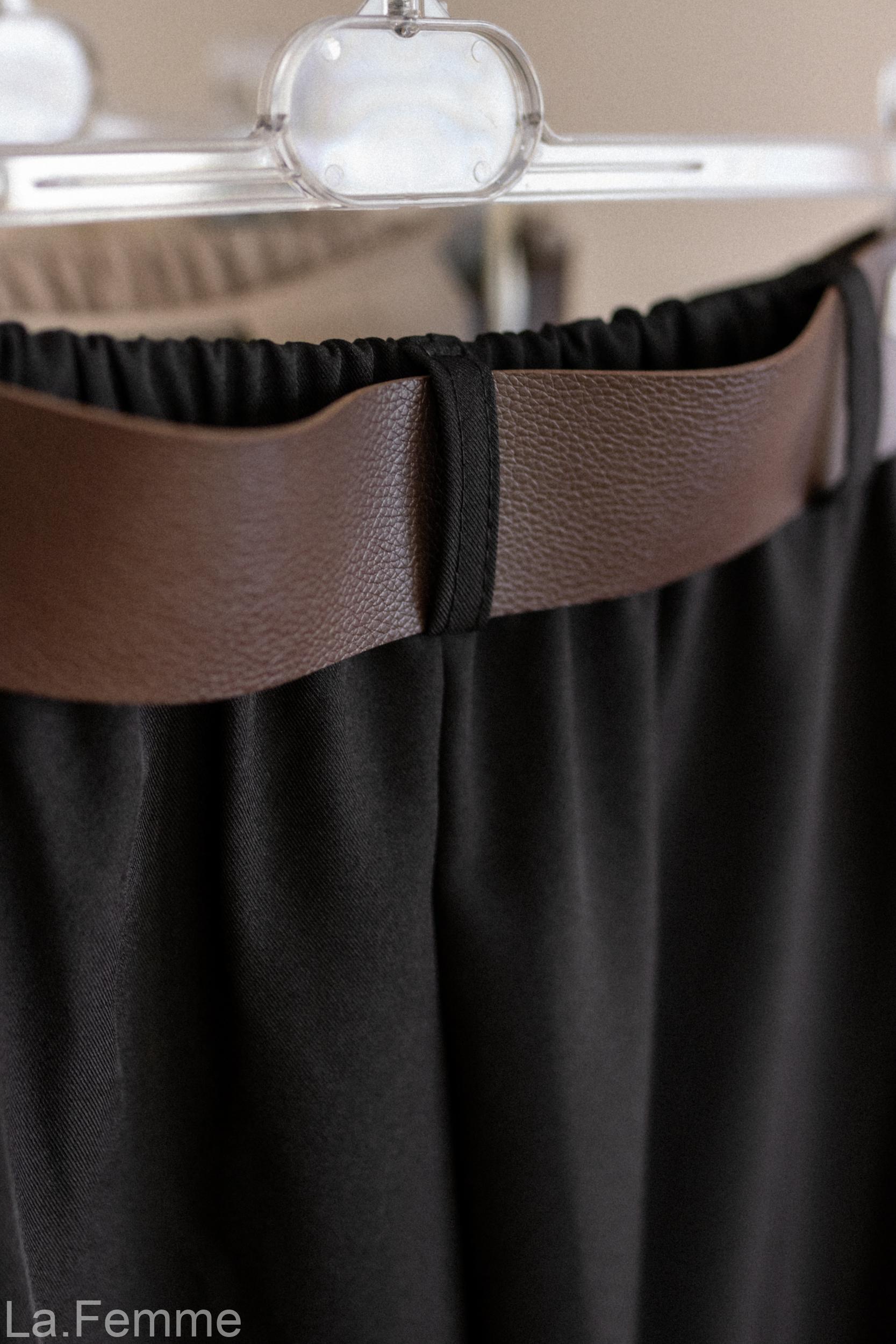 elegantní kalhoty wide leg, black