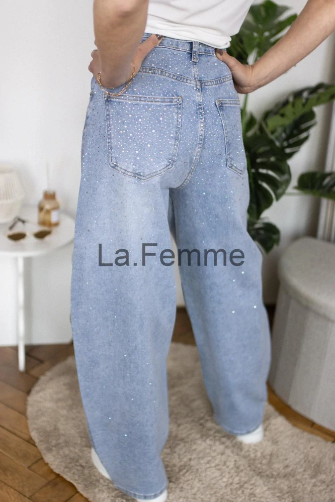 Dámské třpytivé džíny Paris Sparkle, světle modré