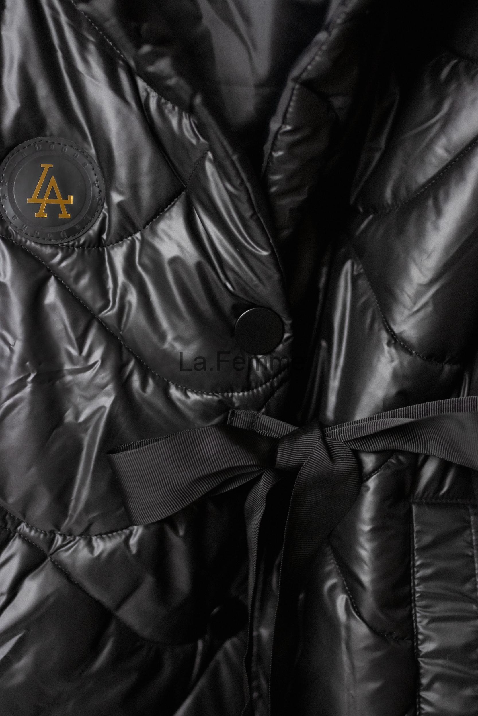 Dlouhá prošívaná dámská vesta Wave, Black