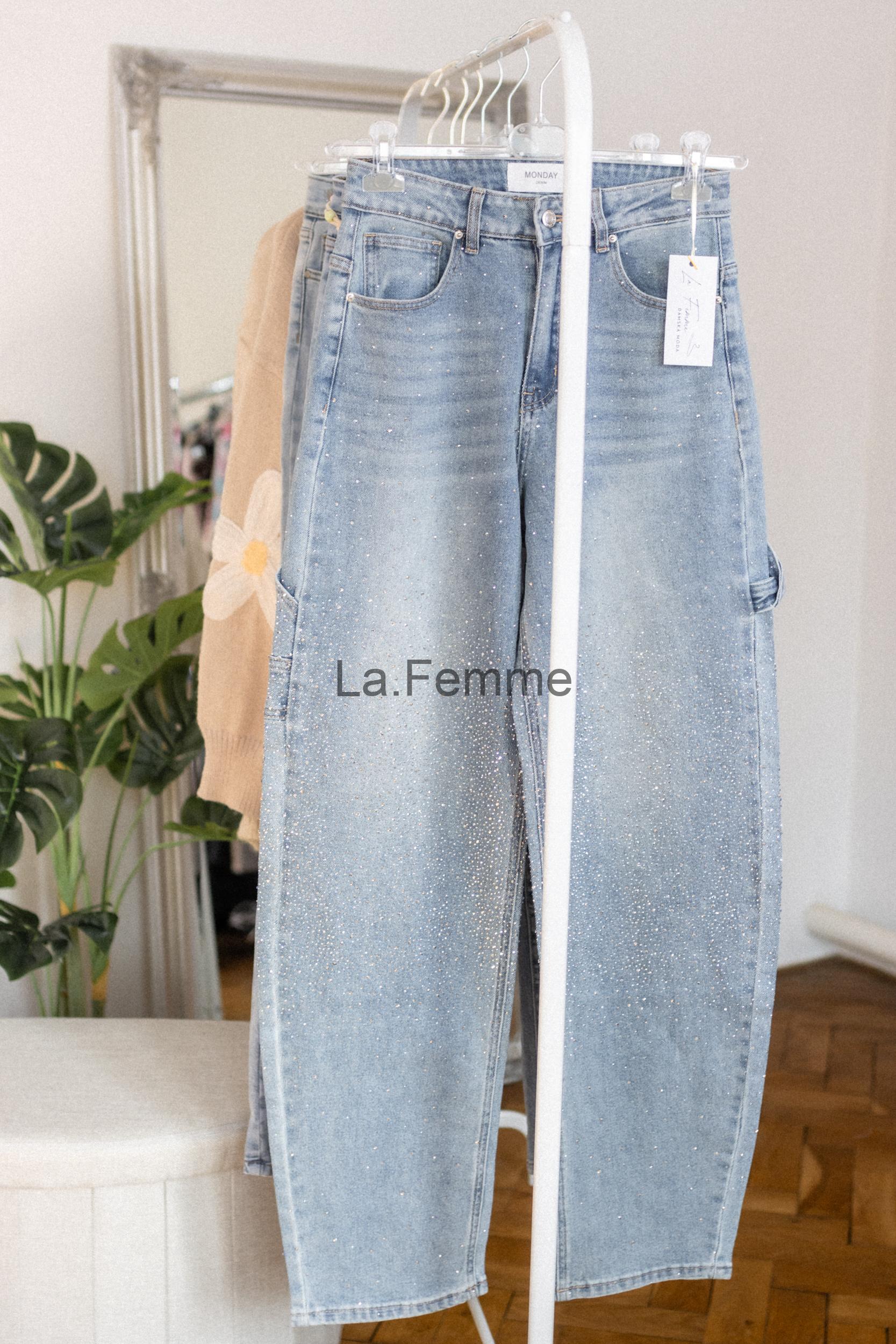 Dámské rifle wide leg Crystal