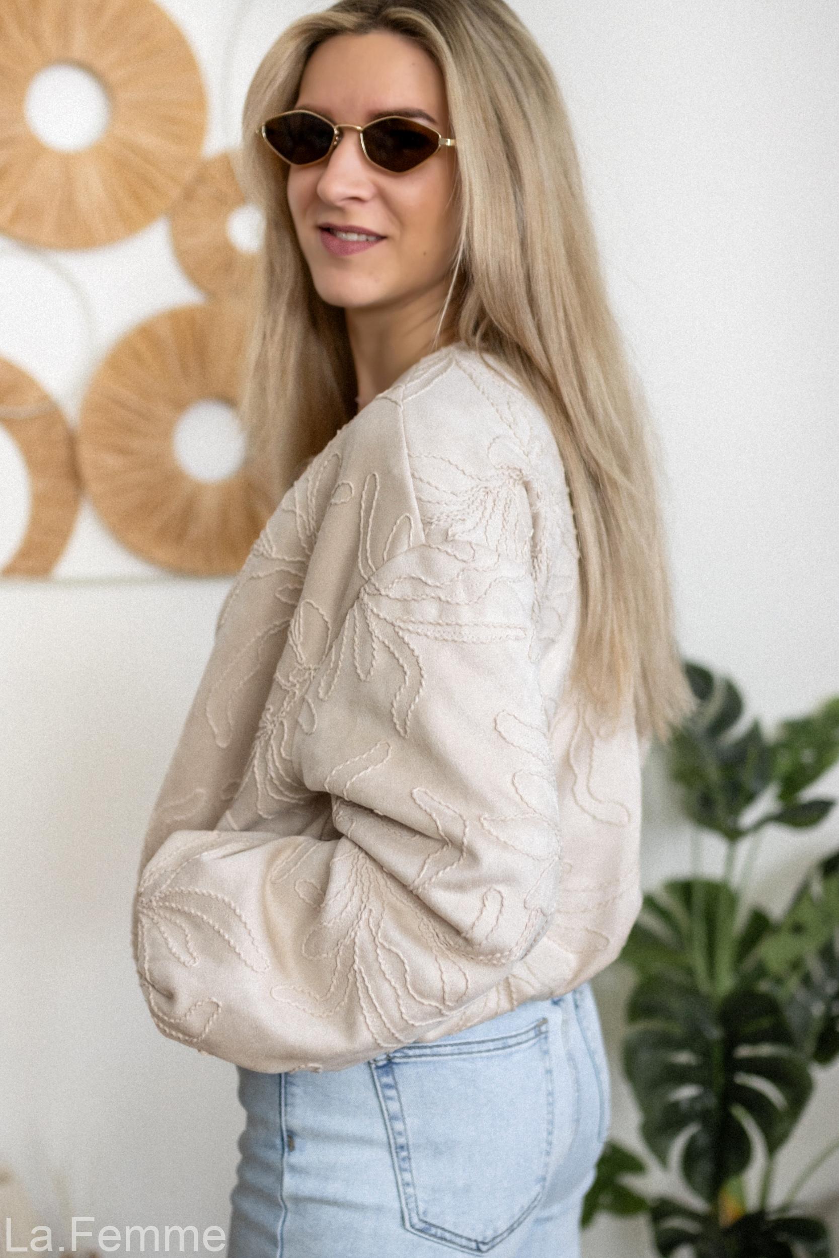 Bomber bunda Camille, beige