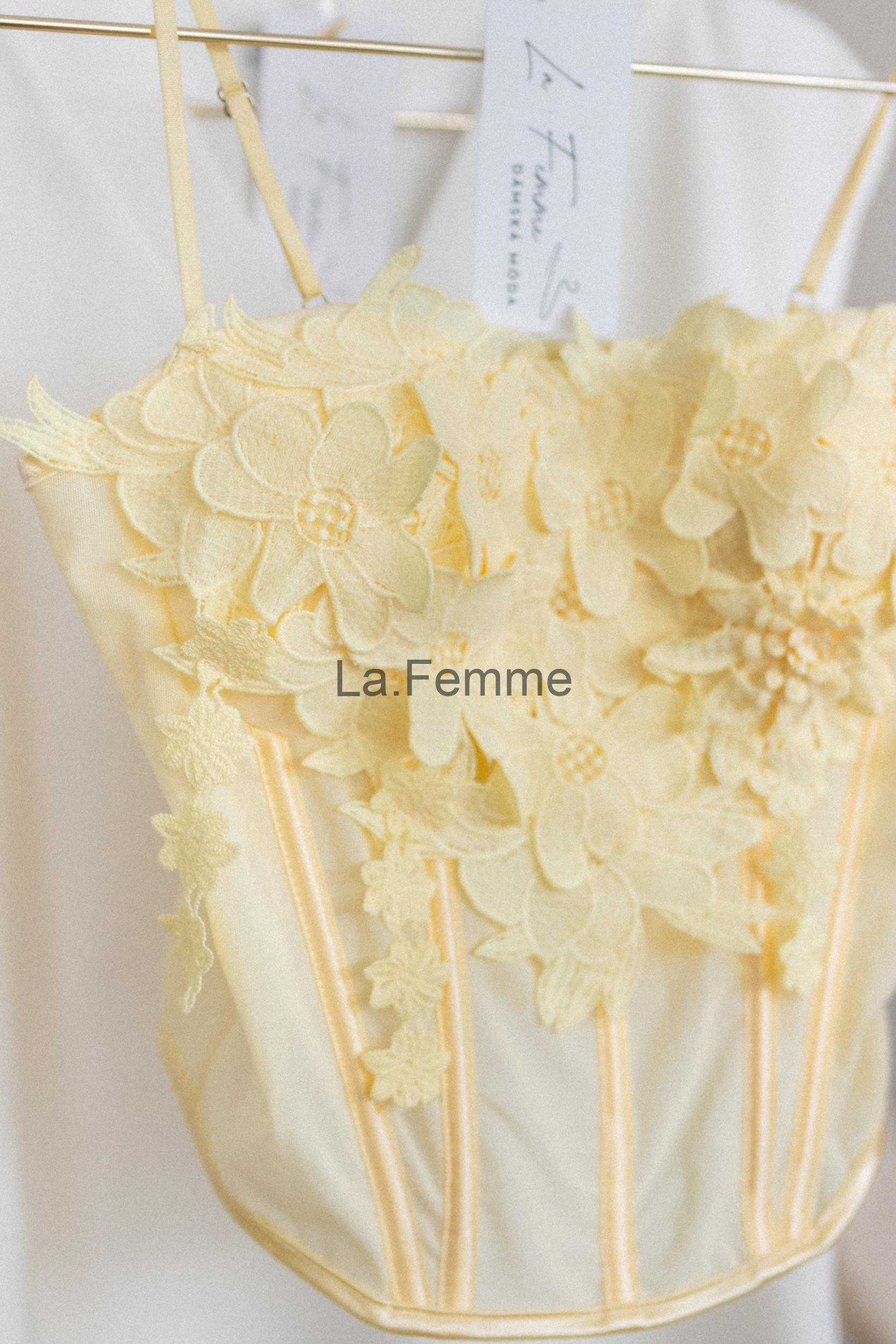 Korzetový top Melissa, yellow