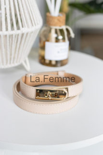 Kožený pásek, Beige